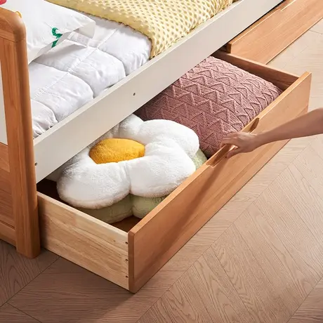 顧家家居兒童床實木上下床北歐子母床上下鋪組合高低床抽屜收納圖片