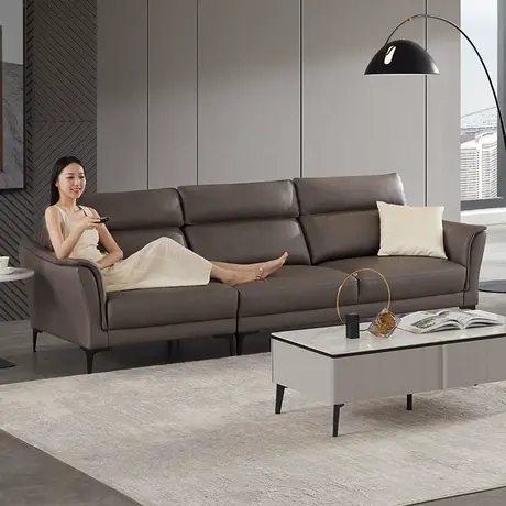 新品顾家家居现代简约中小户型布沙发意式轻奢高脚科技布沙发2112图片