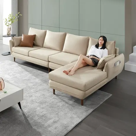 顾家家居现代简约小户型北欧客厅沙发科技布沙发家具组合套装3005图片