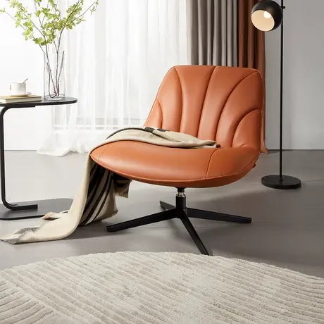 新品顾家家居真皮沙发椅单人功能可转休闲单椅现代轻奢家具A611图片